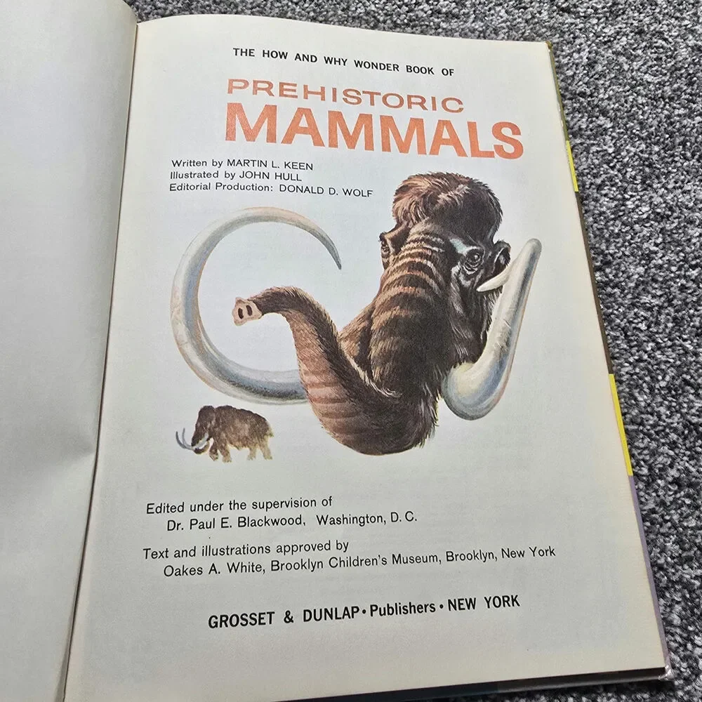 62 Vintage Prehistoric Mammals Children's Book
